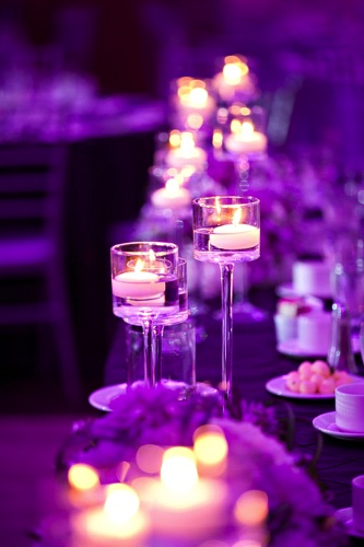 Candlelit head table
